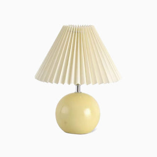 Accordion Pleats Rattan Vintage Table Lamp