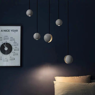 Futuristic planet And Moon Cement Pendant Light, Bedroom / Living room