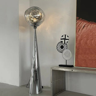 Modern Metal Floor Lamp, Gold/Rose Gold/Chrome/Smoke Grey