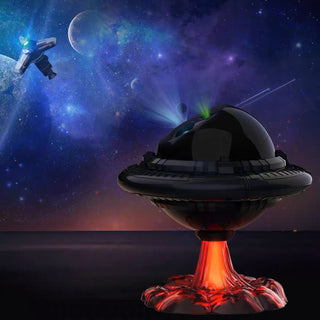 Black UFO Starry Sky Projector Remote Control Light