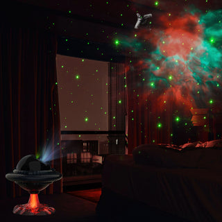 Black UFO Starry Sky Projector Remote Control Light