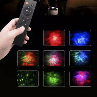 Black UFO Starry Sky Projector Remote Control Light