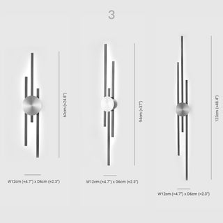 Wall Lamp 2 Color, L 63/94/123CM