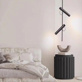 Black Modern Aadjustable Semi Flush Light