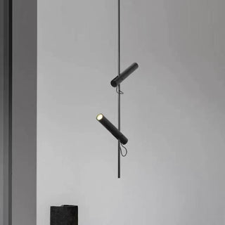 Black Modern Aadjustable Semi Flush Light