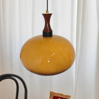 Walnut Vintage Pendant Lamp, Bedroom