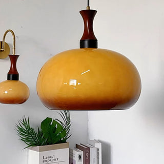 Walnut Vintage Pendant Lamp, Bedroom