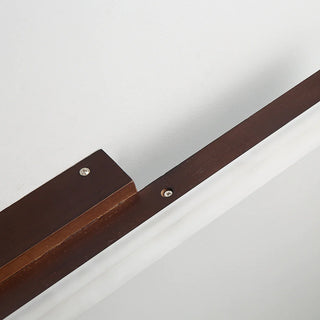 Mori Minimalist Linear Wooden Wall Lamp, Wood/Walnut