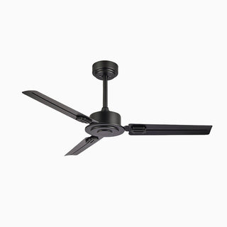 5-Blade Black Ceiling Fan, Metal & Wood, DIA107CM