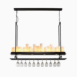 Bar Kitchen Island Candle Pendant Light /w wine glass holder