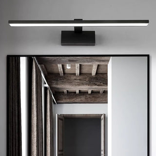 Levin Minimalist Linear Mirror Front Vanity Wall Lamp, Black & White