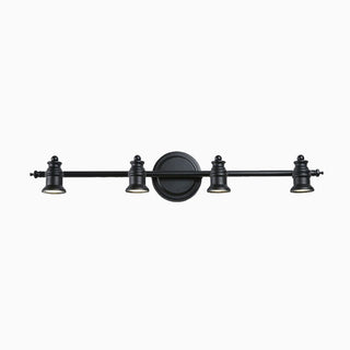 Black Mirror Front Vanity Wall Lamp, 2/3/4 Heads