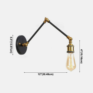 Bulb Adjustable Wall Lamp, Metal, 4 Color