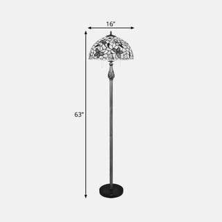 Butterfly & Flower Floor Lamp, Metal, 63"