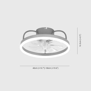 Ceiling Fan with Light, 3 Color, 15.7"/19.6"