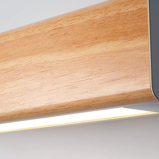 Minimalist Linear Wood Vanity Wall Lamp, Bathroom