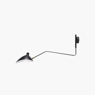 Blair Modern Simple Long Arm Wall Lamp, Metal, Black, Living Room