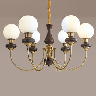 Pure Copper Walnut Chandelier, 5 Styles