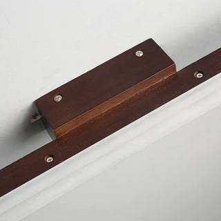 Mori Minimalist Linear Wooden Wall Lamp, Wood/Walnut