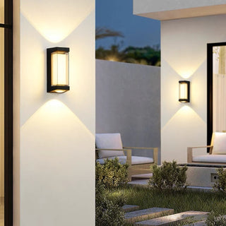 Outdoor Simple Box Double Head Wall Lamp,2 Colors