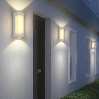 Outdoor Simple Box Double Head Wall Lamp,2 Colors