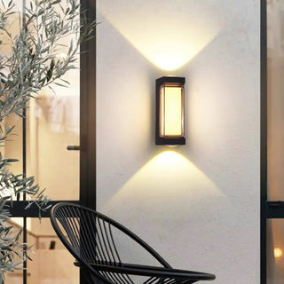 Outdoor Simple Box Double Head Wall Lamp,2 Colors