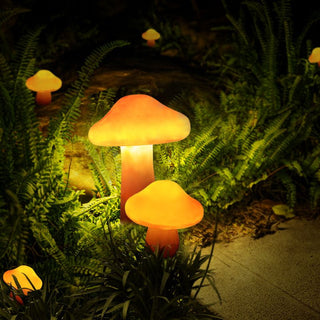 Mushroom Solar Outdoor Ground Light, S/M/L