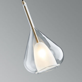 Simple Water Drop Glass Pendant Lamp, 3 Colors, Kitchen Island/Bedside