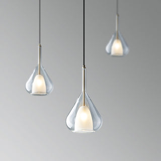 Simple Water Drop Glass Pendant Lamp, 3 Colors, Kitchen Island/Bedside