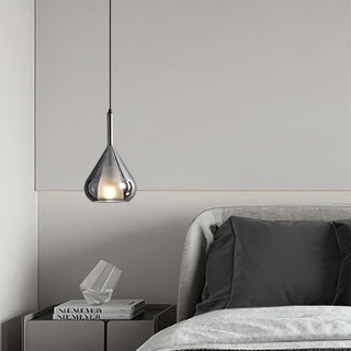 Simple Water Drop Glass Pendant Lamp, 3 Colors, Kitchen Island/Bedside