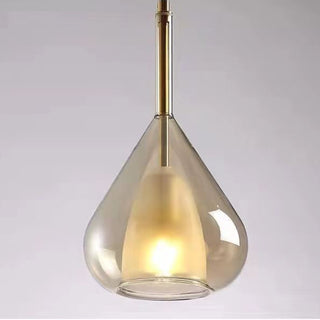 Simple Water Drop Glass Pendant Lamp, 3 Colors, Kitchen Island/Bedside