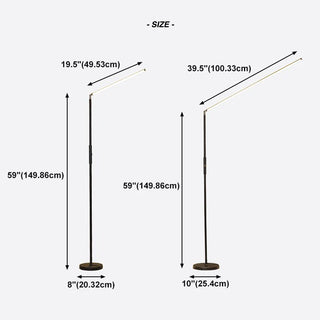 Minimalistic Linear Floor Lamp, Metal, Black/White