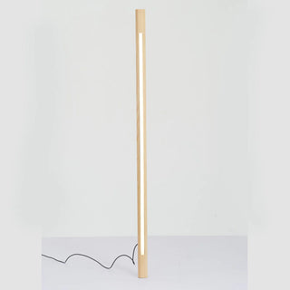 Minimalist Linear Floor Lamp, Wood/Acrylic, Living Room