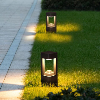 Blair Square Outdoor Bollard Light, L 30CM