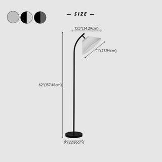 Pleated Floor Lamp, Metal, 3 Colour, L 158CM