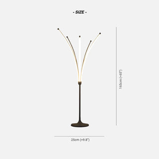 Minimalist Designer Tree-Like Floor Lamp, Metal/Acrylic