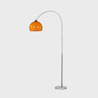 Curved Line Floor Lamp, Tall Floor Light, Modern, Orange/ White