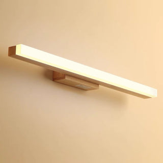 Mori Minimalist Linear Wooden Wall Lamp, Wood/Walnut