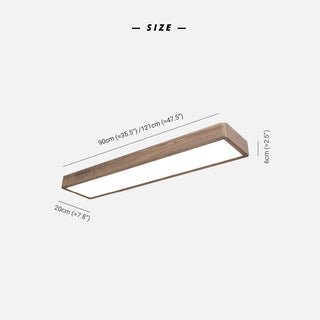 Rectangular Flush Mount Ceiling Light, L 90CM/121CM