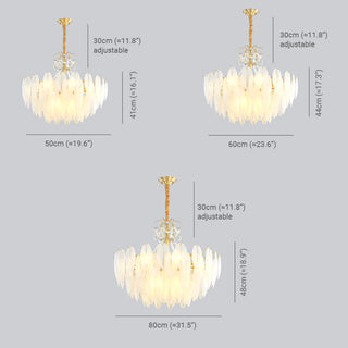 Krislynn Elegant Pearl/Glass/Metal Chandelier, White