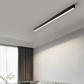 Blair Modern LED Linear Black Metal Flush Mount Ceiling Light