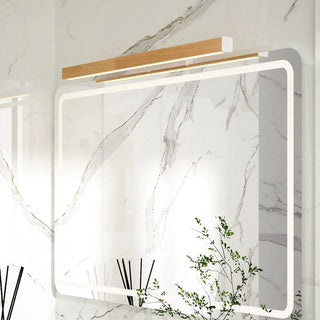 Minimalist Linear Wood Vanity Wall Lamp, Bathroom