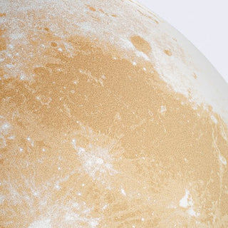 Modern Moon Resin Outdoor Lamp Post, Warm Light