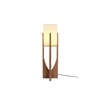 Natural Rectangular Floor Lamp ,  Wood/Fabric