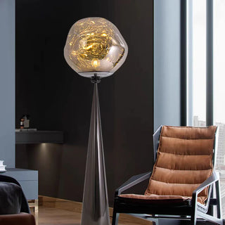 Modern Metal Floor Lamp, Gold/Rose Gold/Chrome/Smoke Grey