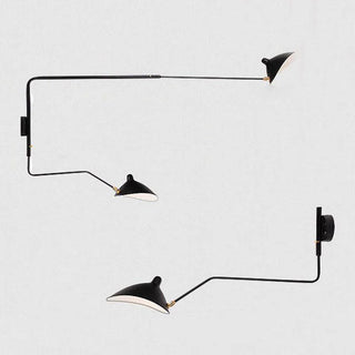 Blair Modern Simple Long Arm Wall Lamp, Metal, Black, Living Room