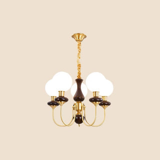 Pure Copper Walnut Chandelier, 5 Styles