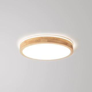 Nordic Round Acrylic/Wood Flush Mount Ceiling Light, Wood,3 Style