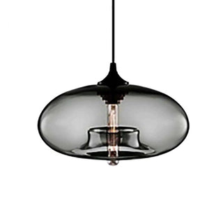 Futuristic Glass Flying Saucer Pendant Light, 6 Color