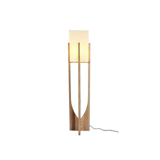 Natural Rectangular Floor Lamp ,  Wood/Fabric